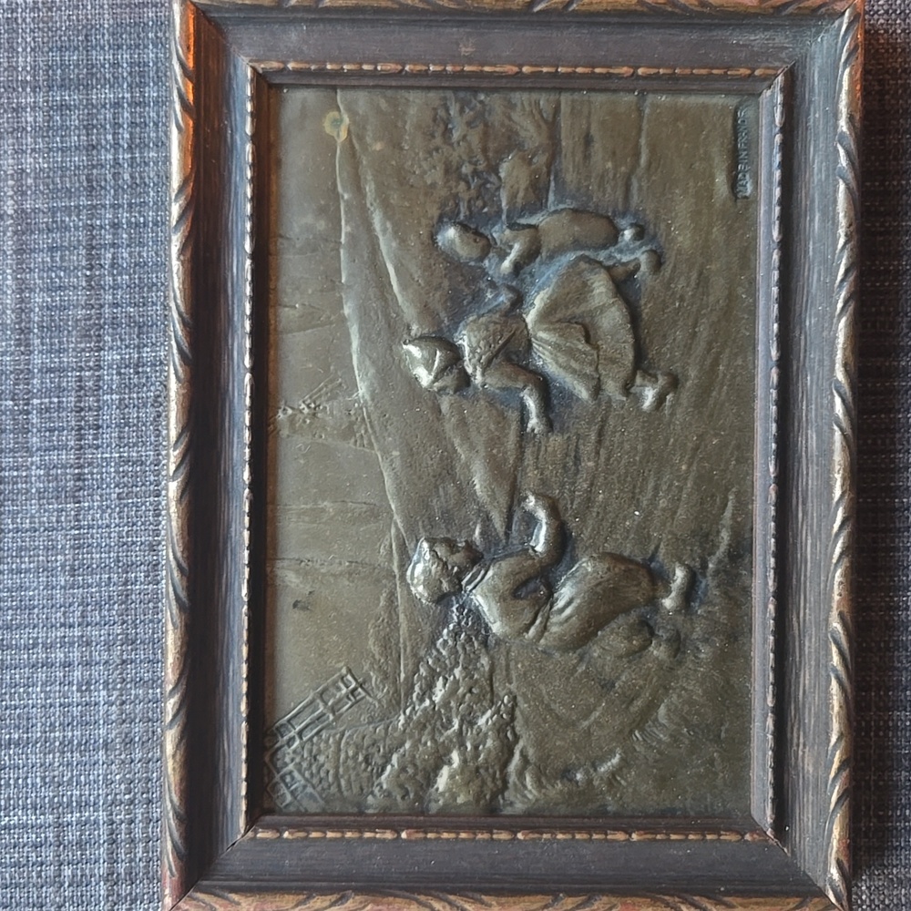 Vintage Copper Relief Wall Art Made In France